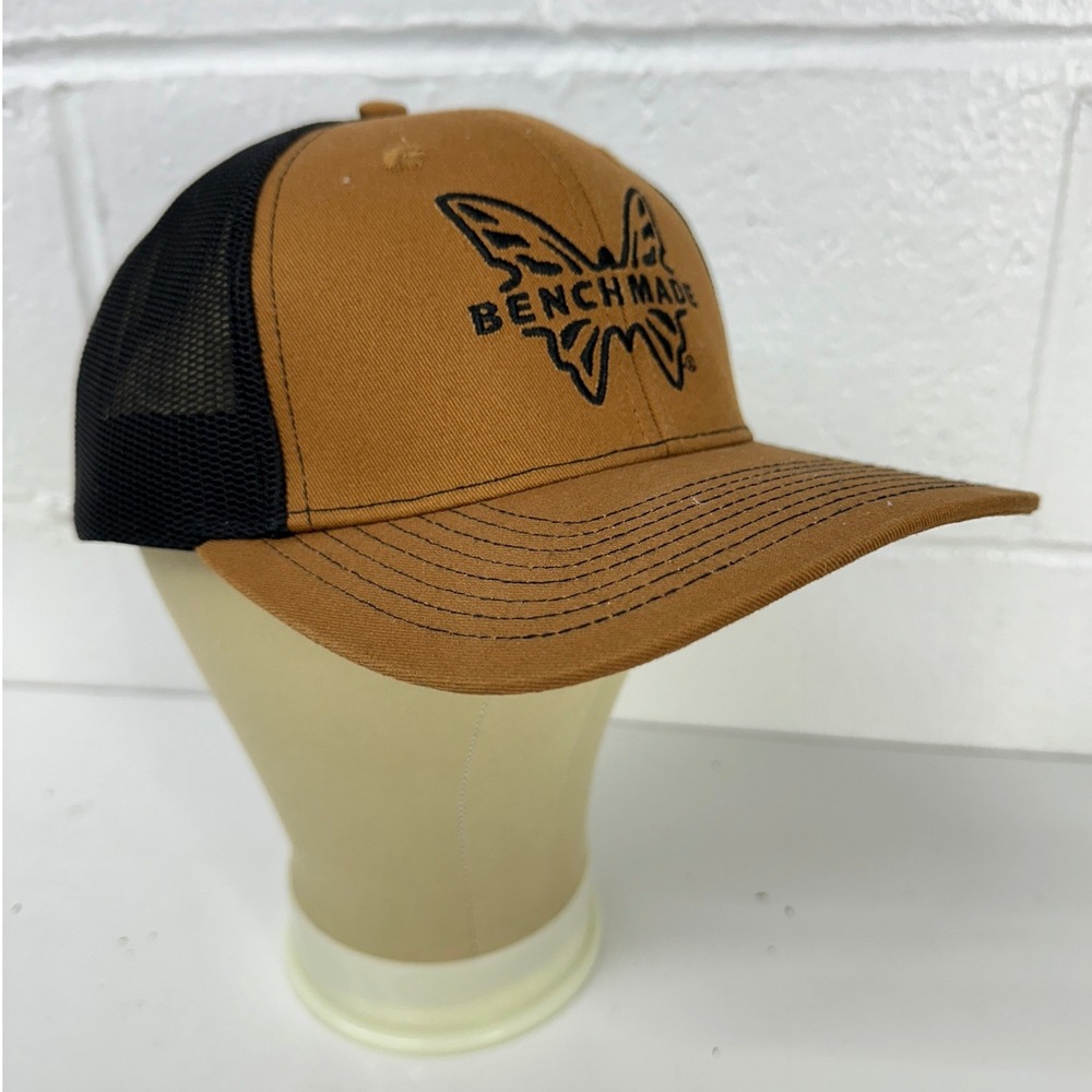 Benchmade Classic Trucker Hat Caramel Black Mesh Snapback / Mens One Size